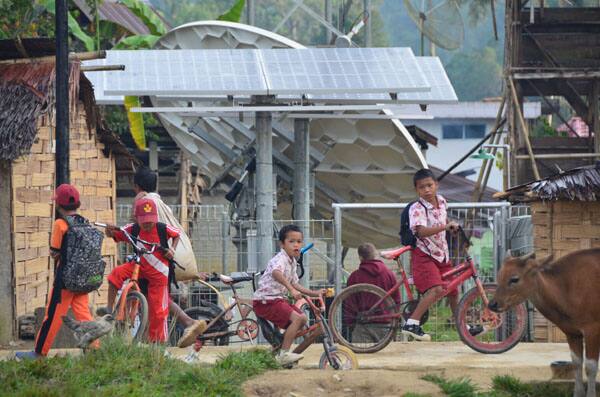 A solar powered base station in Indonesia